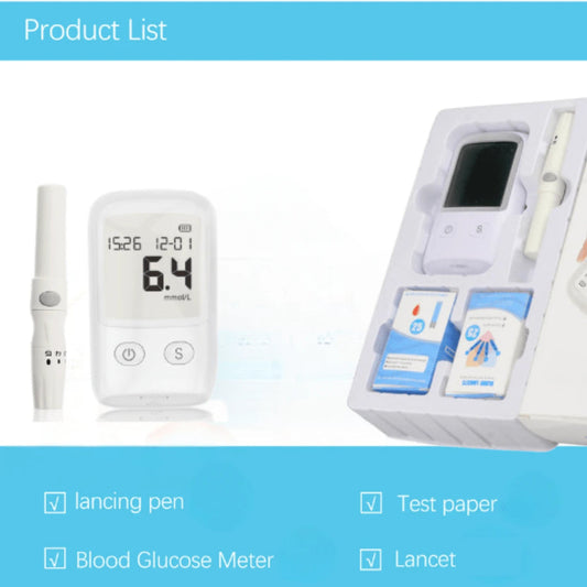 Save 50% - Glucose Monitor Kit – LCD Display, 25 Test Strips & 25 Lancets Included