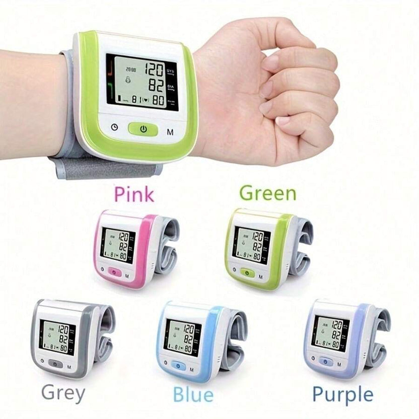 Sale Upto 🔥Digital Wrist Blood Pressure Monitor – LCD Screen, Voice, Portable Case