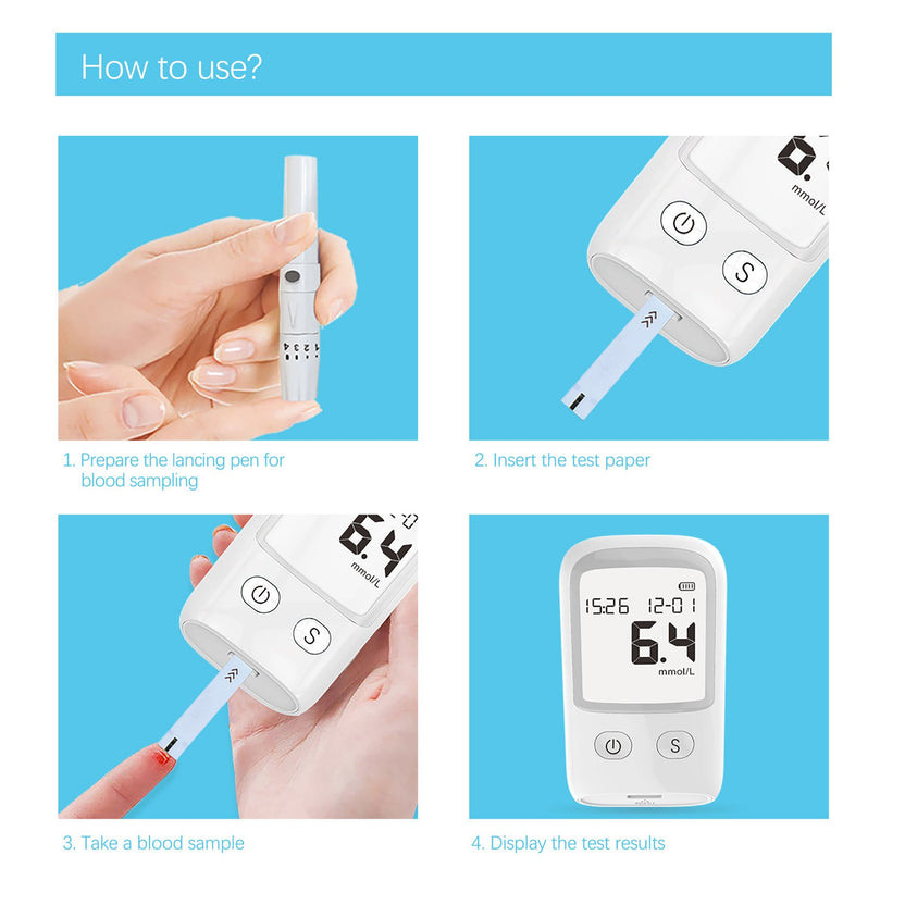 OFF 50%🔥Blood Glucose Meter Diabetes Test Kit