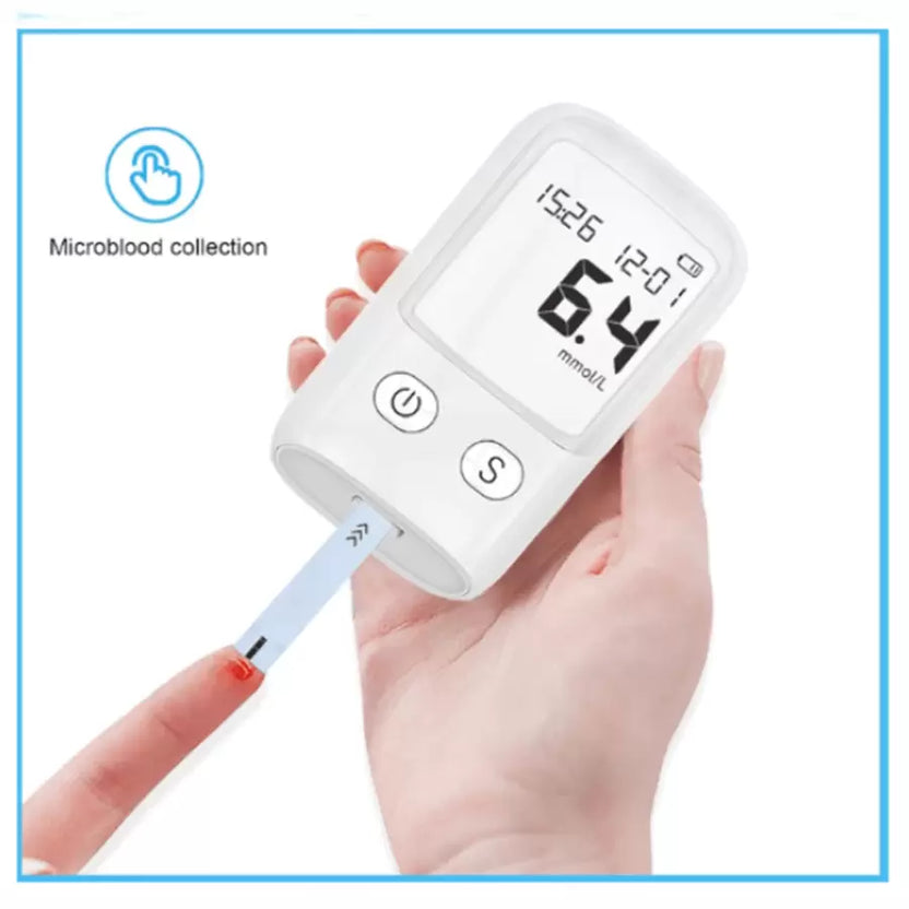 Save 50% - Glucose Monitor Kit – LCD Display, 25 Test Strips & 25 Lancets Included