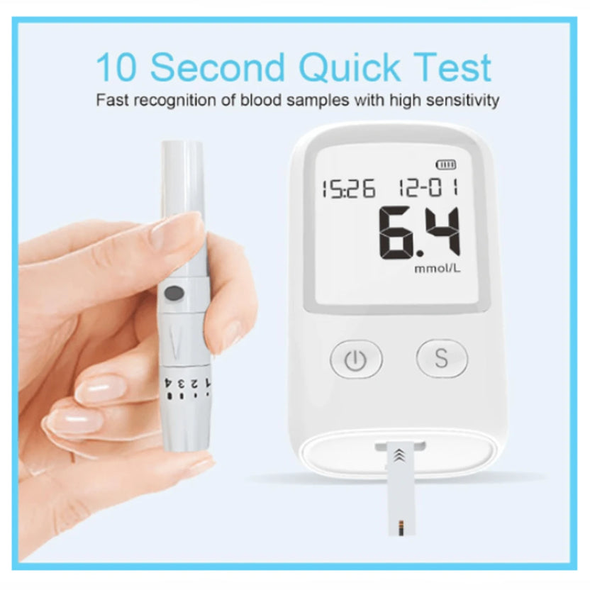 Save 50% - Glucose Monitor Kit – LCD Display, 25 Test Strips & 25 Lancets Included