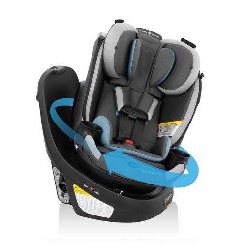 Revolve360 Slim 2-in-1 Rotating Convertible Car Seat with Quick Clean Cover