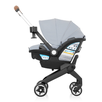 Shyft DualRide Infant Car Seat Stroller Combo with Carryall Storage & Extended Canopy and Green & Gentle Fabric