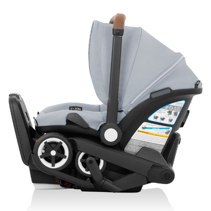 Shyft DualRide Infant Car Seat Stroller Combo with Carryall Storage & Extended Canopy and Green & Gentle Fabric